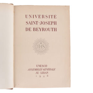 Université Saint Joseph de Beyrouth Unesco, Assemblée Générale au Liban