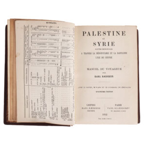 Palestine et Syrie - Manuel du Voyageur 1912 by Karl Baedeker