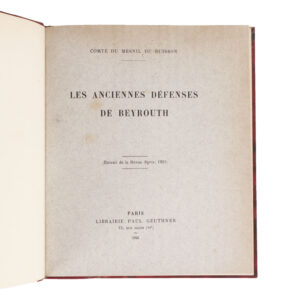 Les Anciennes Défenses de Beyrouth by Comte du Mesnil du Buisson