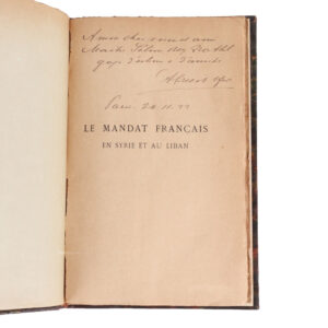 Le Mandat Français et les Traditions Françaises en Syrie et au Liban by Abdallah Sfer Pacha